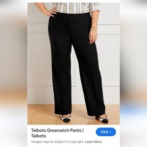 Talbots Classic Black Stretch Women's Trousers, 8